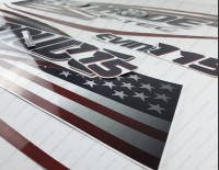 Evinrude 115HP E-tec 2007-2017 USA Flag White Cowl Outboard Decal Kit Evinrude 115HP E-tec 2007-2017 USA Flag White Cowl Outboard Decal Kit